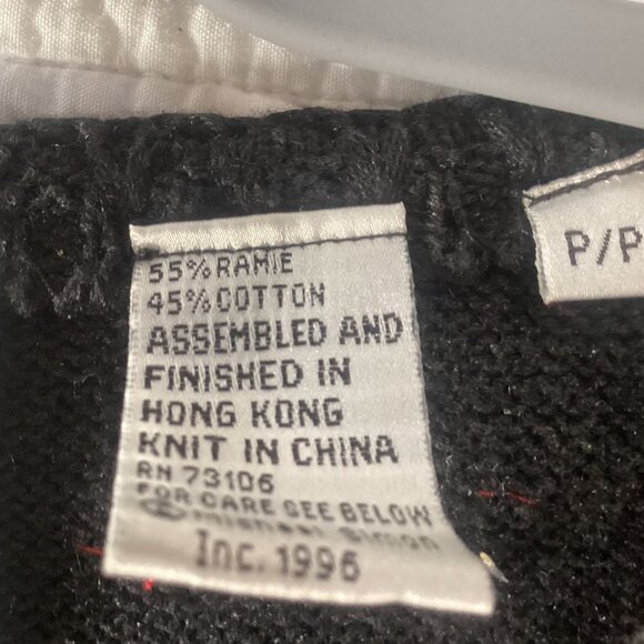 Vintage 90s Michael Simon Petite Size P Christmas Cardigan Sweater With Embroide - Picture 4 of 14